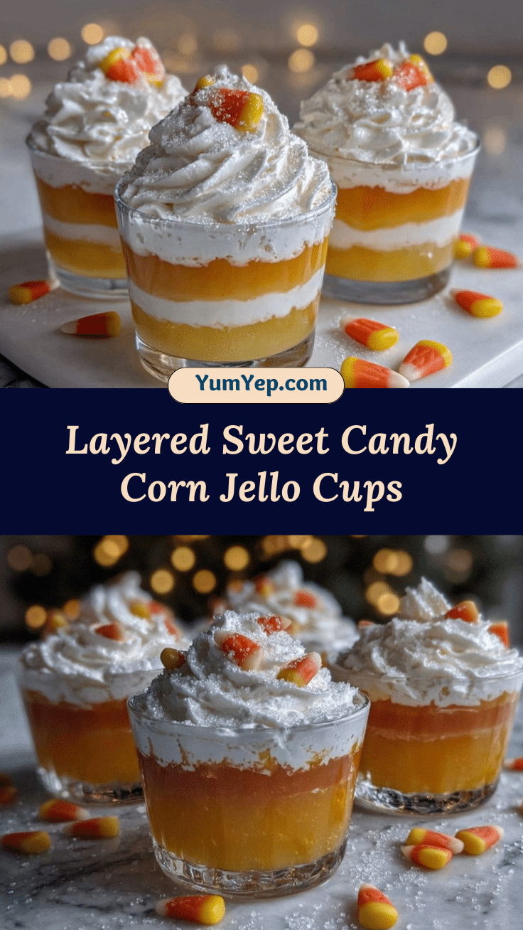 Candy Corn Jello Cups recipe