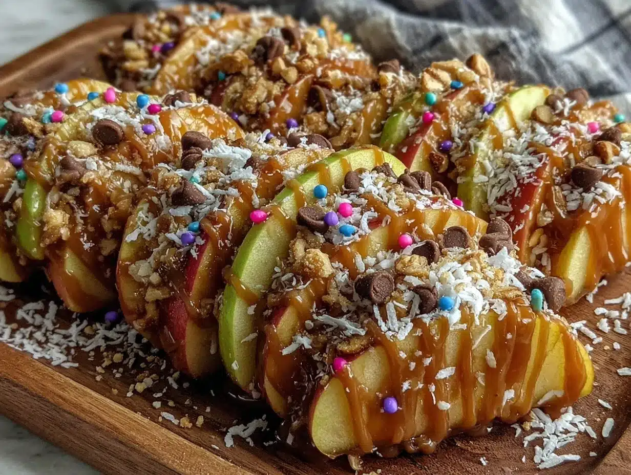 caramel apple slices preparation steps