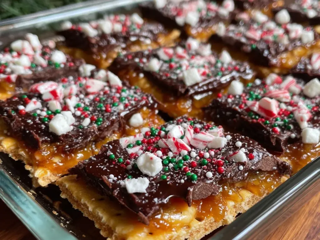 Christmas Crack Saltine Toffee Bark - featured image