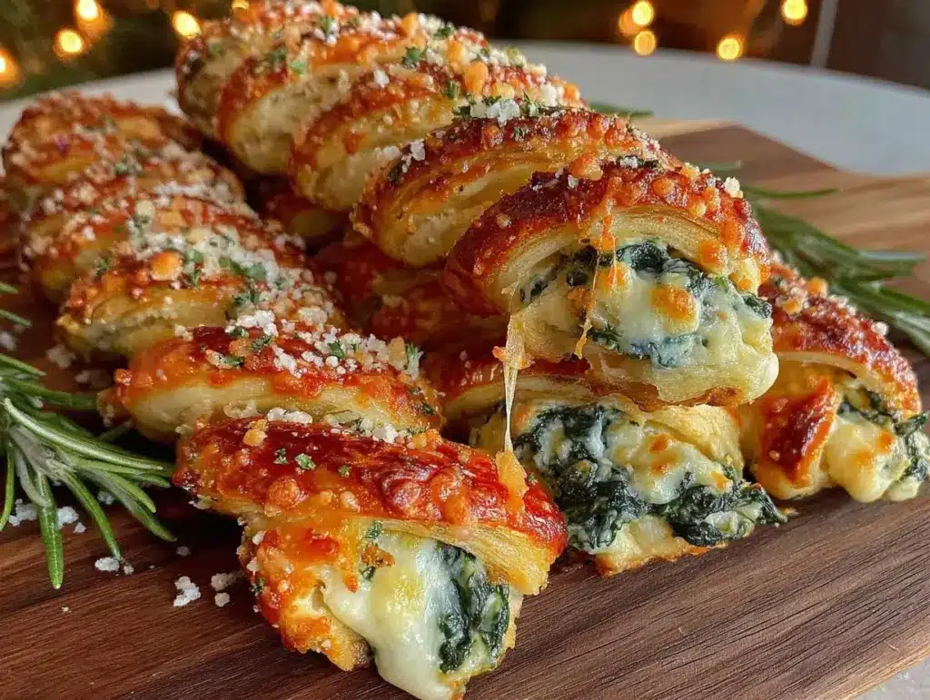Christmas Tree Spinach Dip Breadsticks - featured image