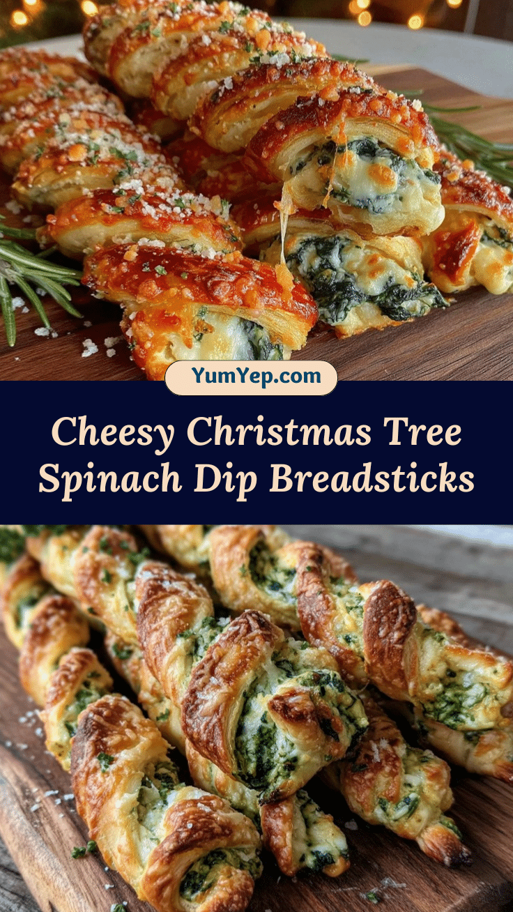 Christmas Tree Spinach Dip Breadsticks recipe