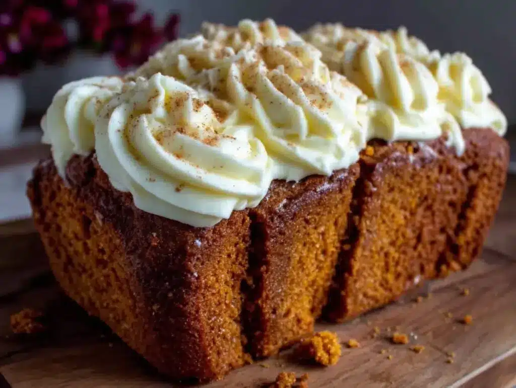 creamy gingerbread loaf - featured image