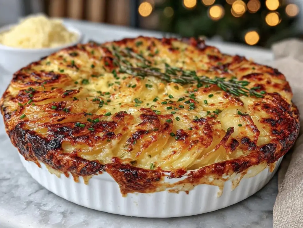 creamy Gruyere scalloped potatoes - featured image