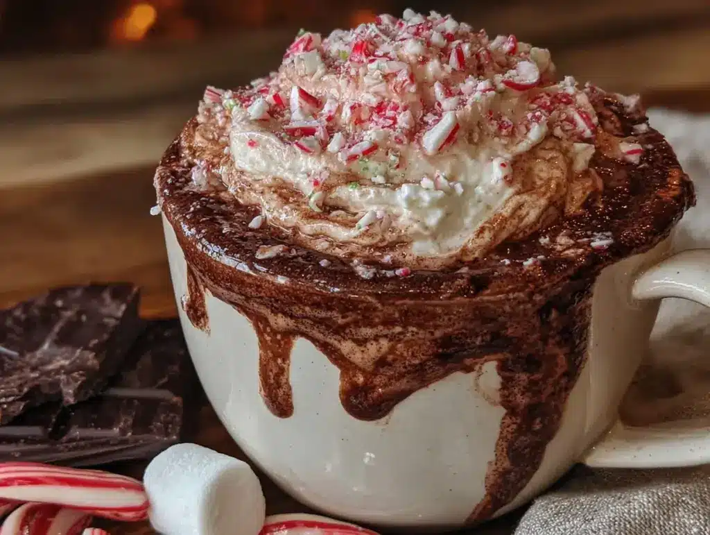 creamy peppermint hot cocoa bliss - featured image
