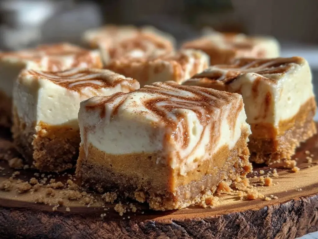 creamy pumpkin cheesecake bars - featured image