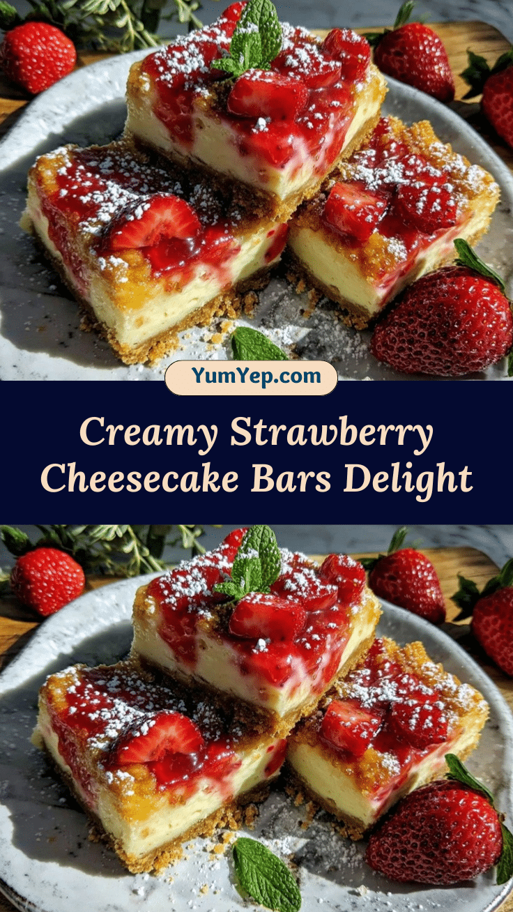 creamy strawberry cheesecake bars recipe