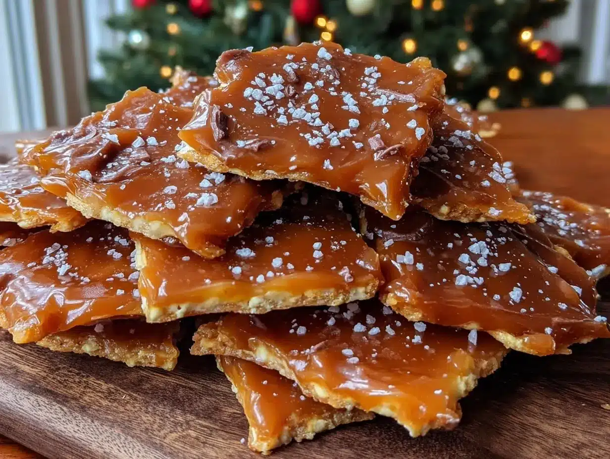 crispy Christmas crack toffee preparation steps
