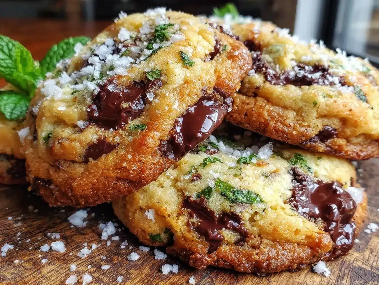 crispy mint chocolate chip cookies preparation steps