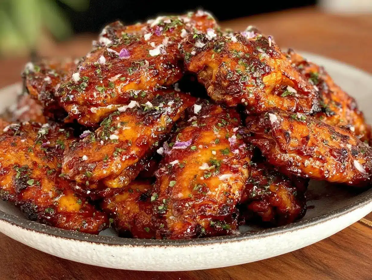 crispy sticky honey garlic chicken wings preparation steps