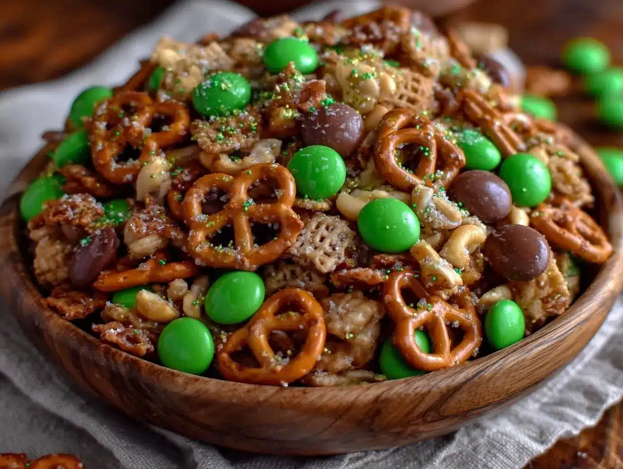 Crunchy Leprechaun Bait Snack Mix preparation steps