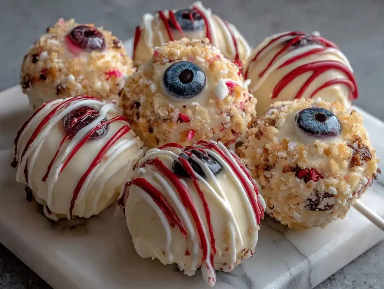 eyeball cake pops preparation steps
