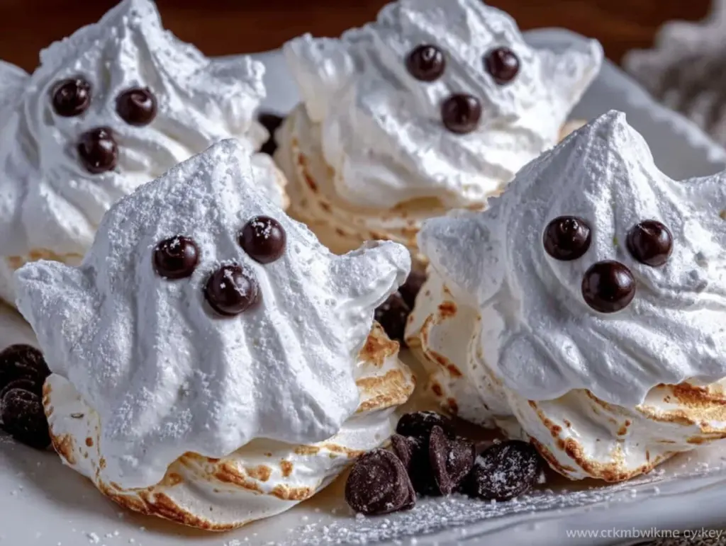 Fluffy Ghost Meringue Cookies - featured image