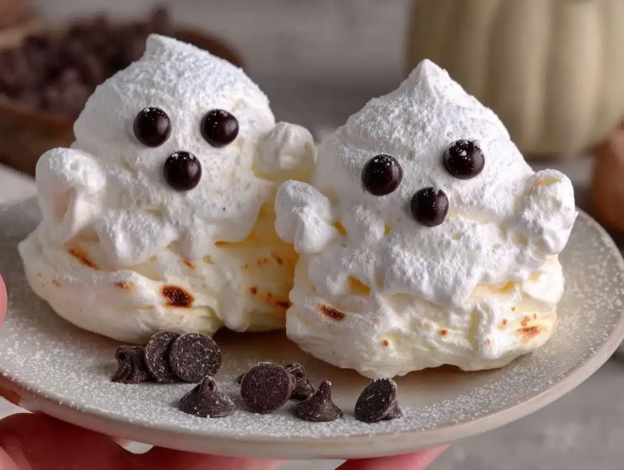 Fluffy Ghost Meringue Cookies preparation steps