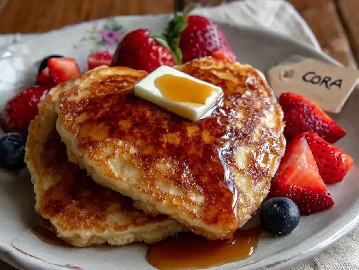 fluffy heart-shaped pancakes preparation steps