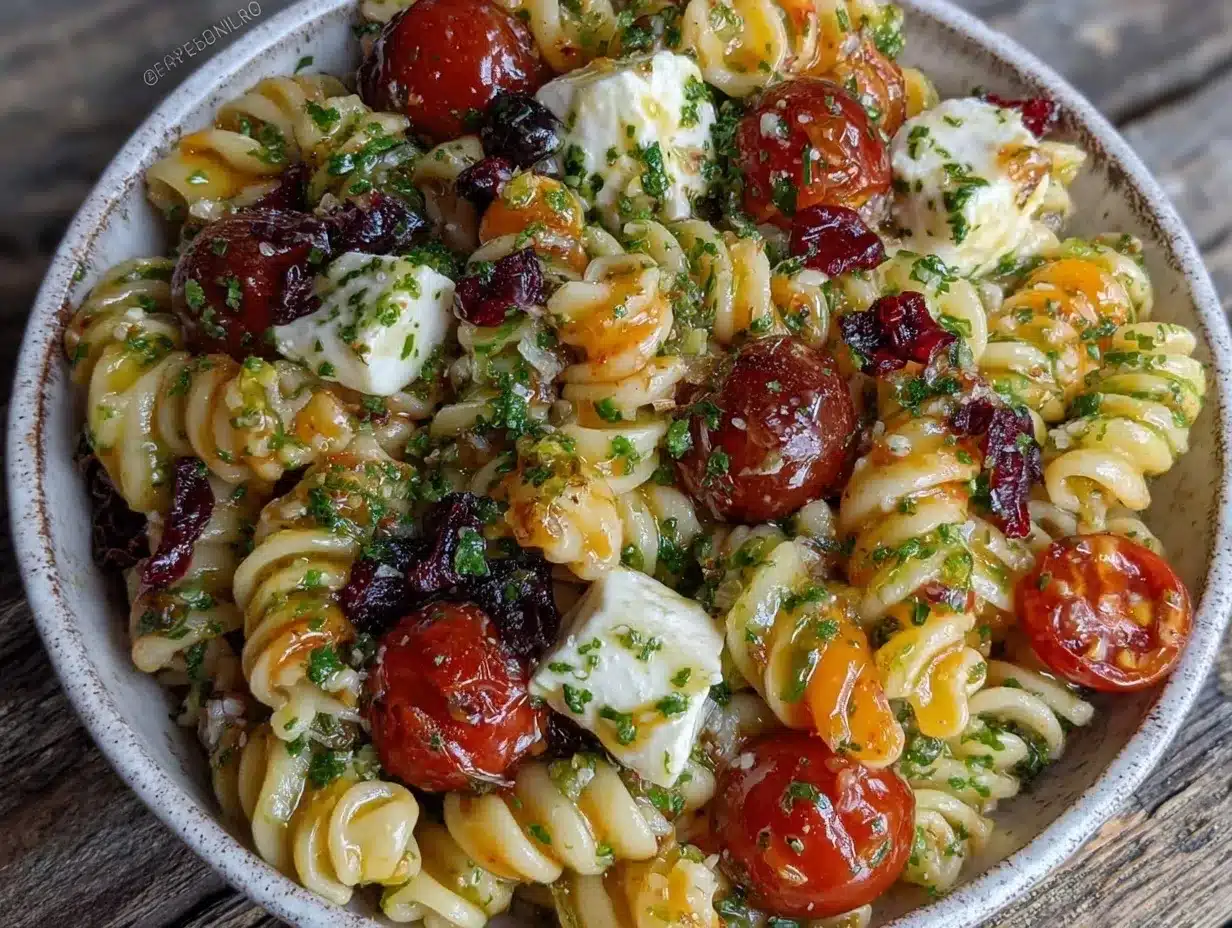 fresh christmas pasta salad preparation steps