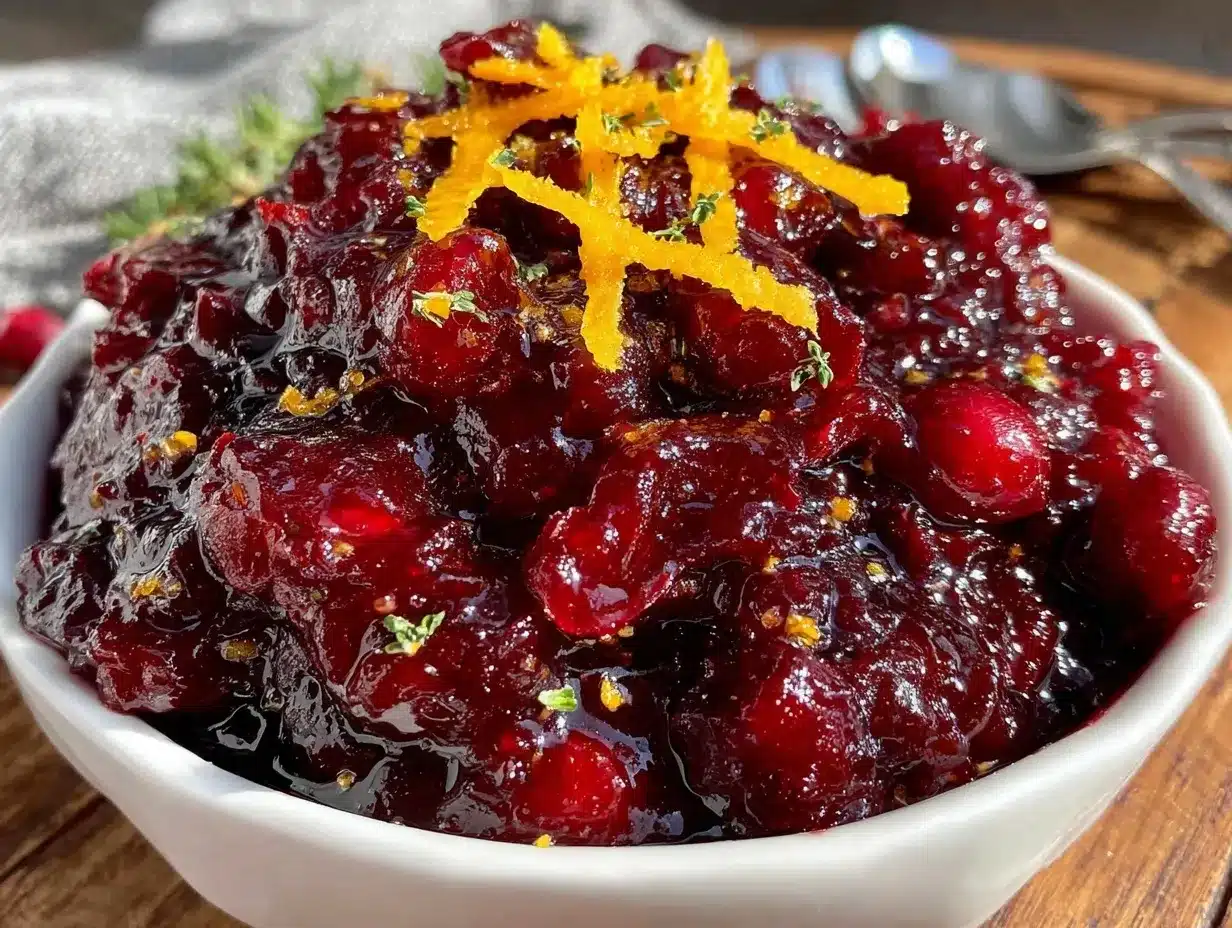 Fresh Cranberry Orange Sauce preparation steps