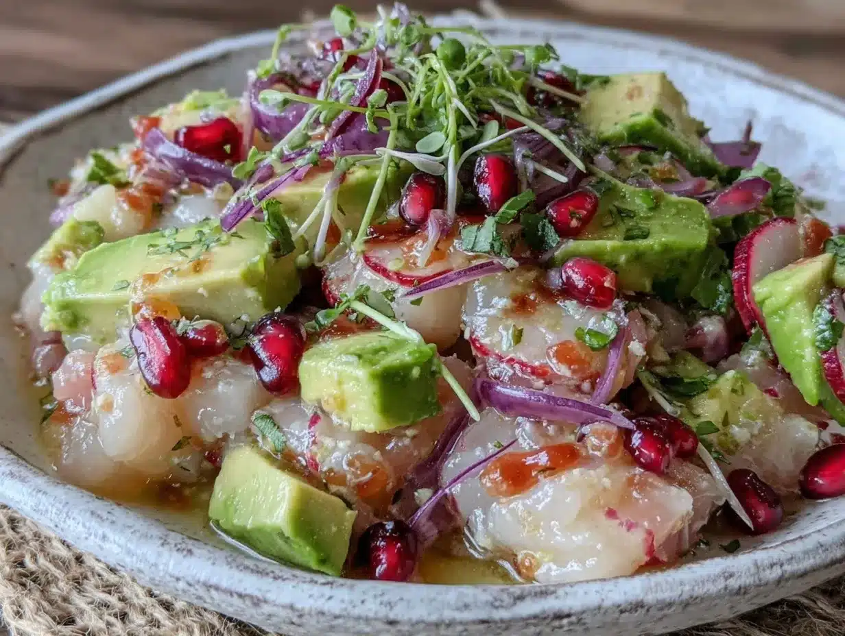fresh spring ceviche preparation steps