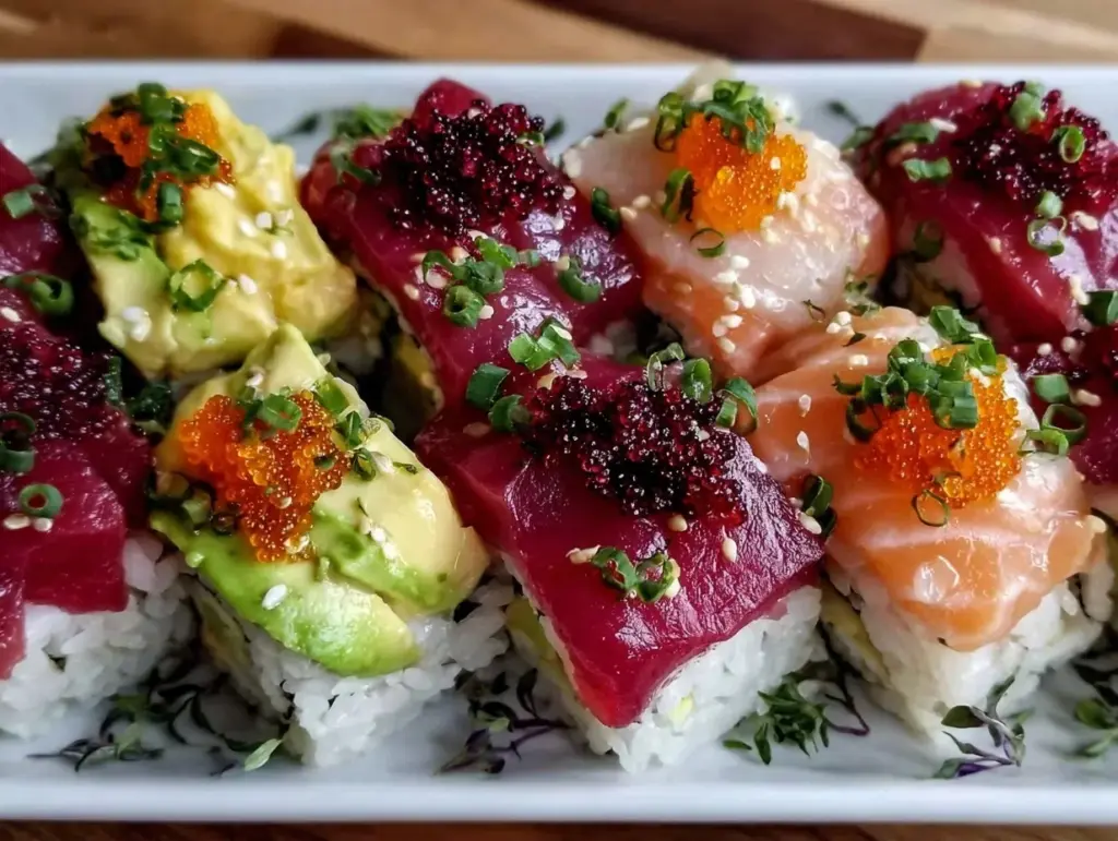 fresh spring sushi rolls - featured image