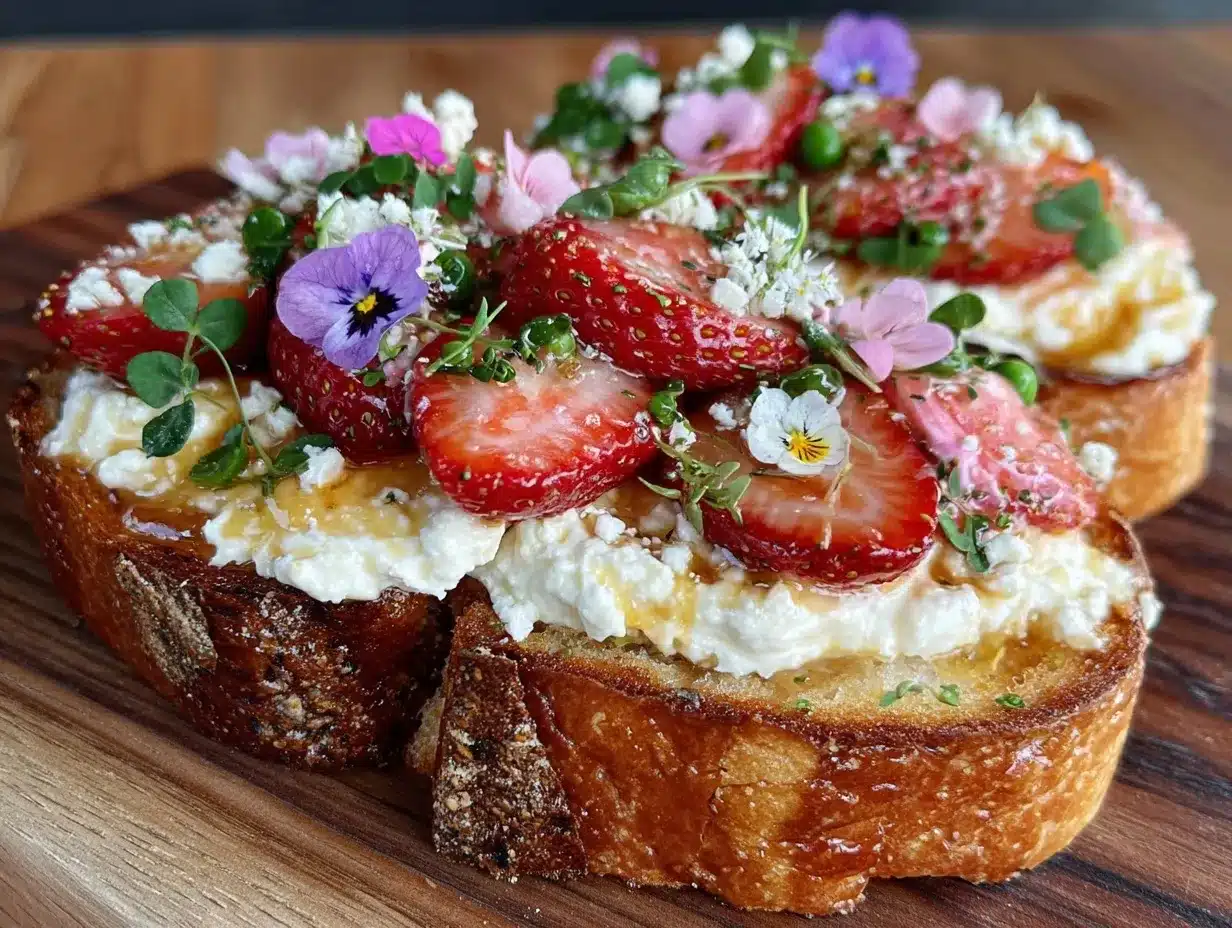 fresh spring toast preparation steps