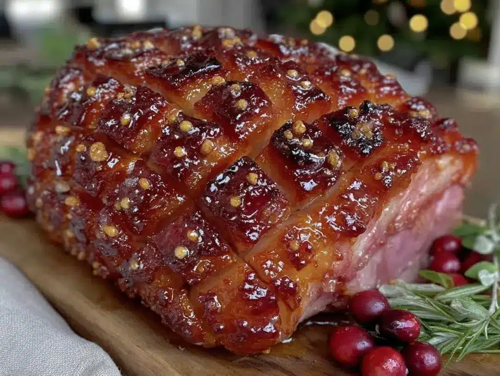 honey glazed Christmas ham - featured image