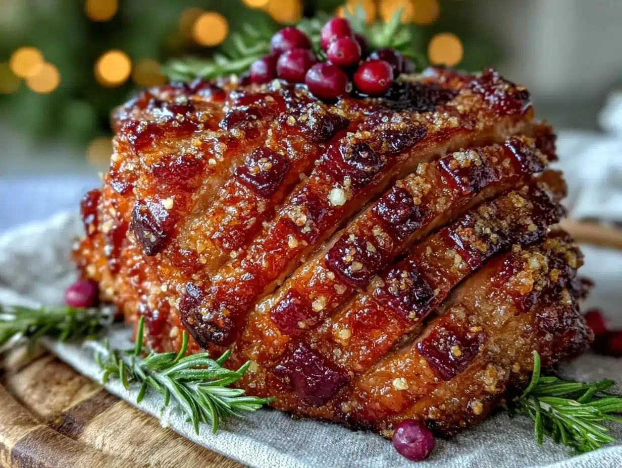 honey glazed Christmas ham preparation steps