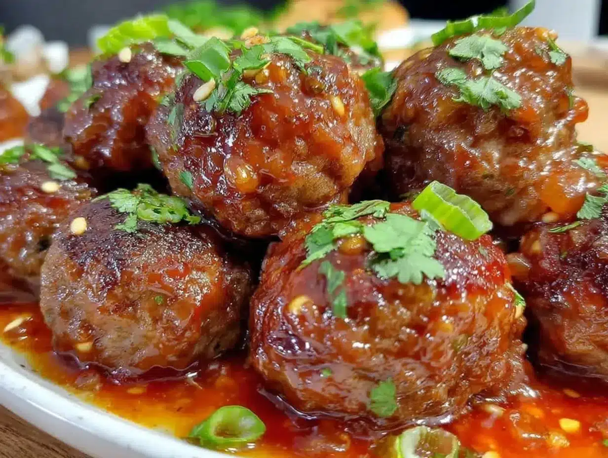 Honey Sriracha Glazed Meatballs preparation steps