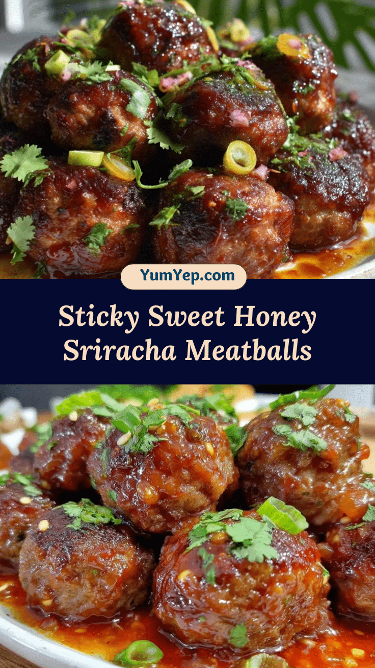 Honey Sriracha Glazed Meatballs recipe