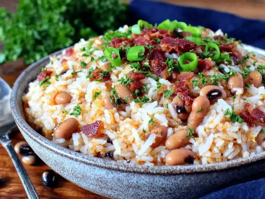 Hoppin John rice and black-eyed peas - featured image