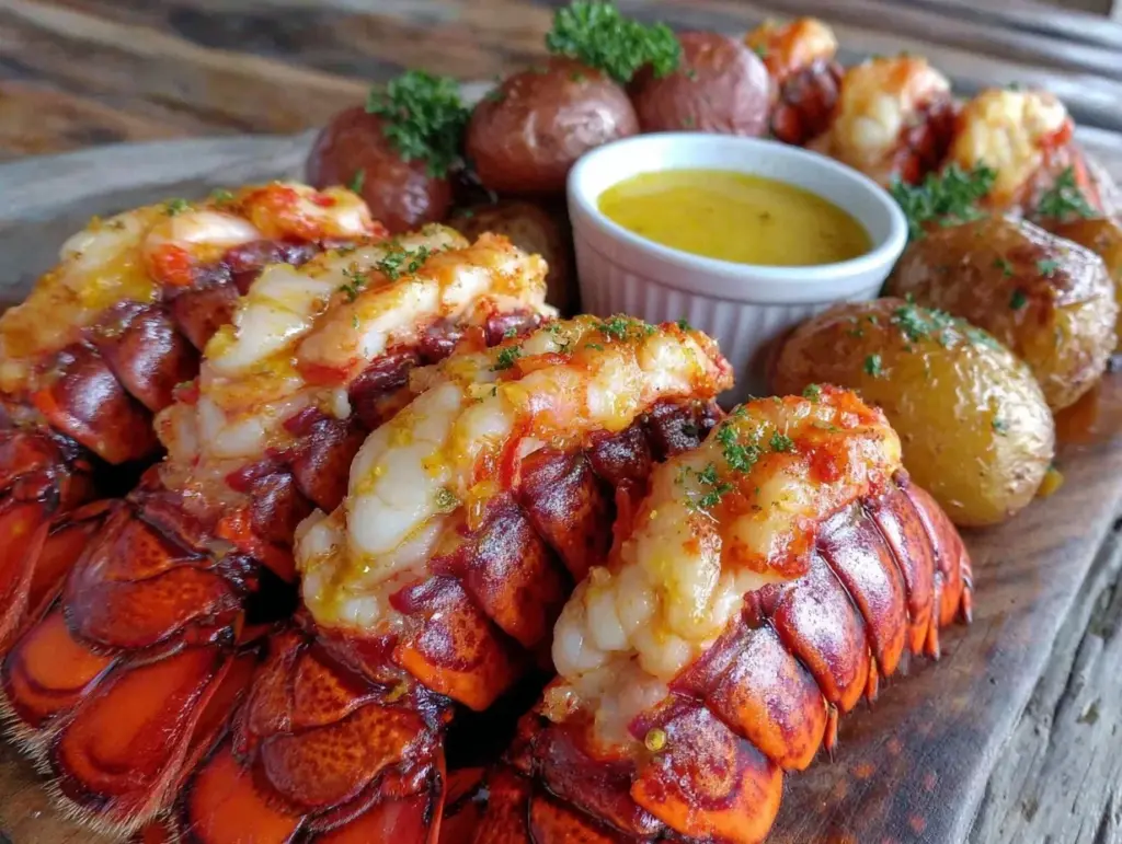 lobster tail dinner with garlic butter - featured image