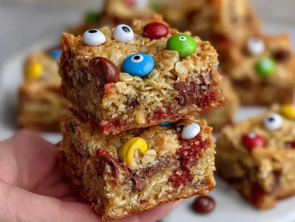 Monster Cookie Bars preparation steps