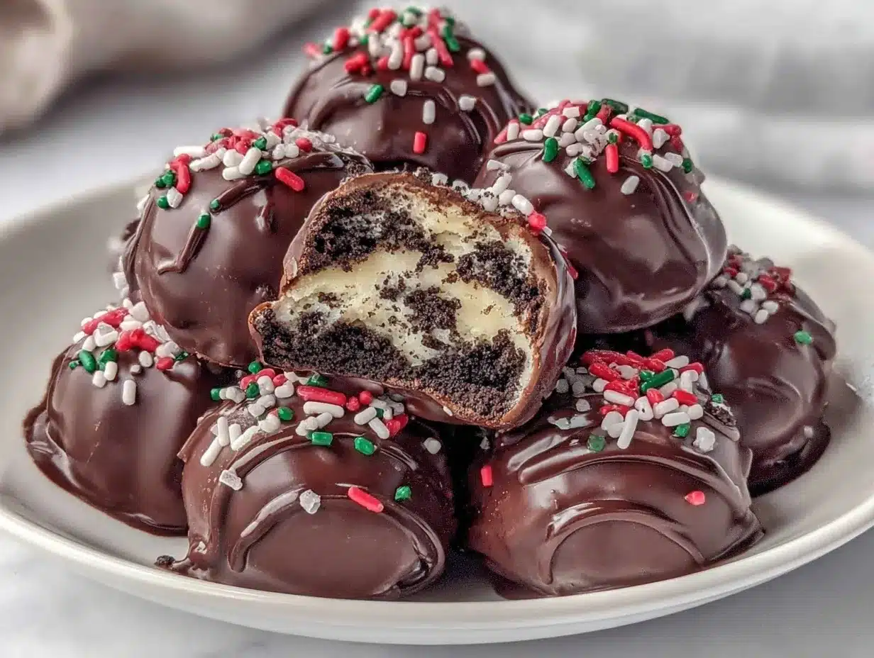 Oreo truffles preparation steps