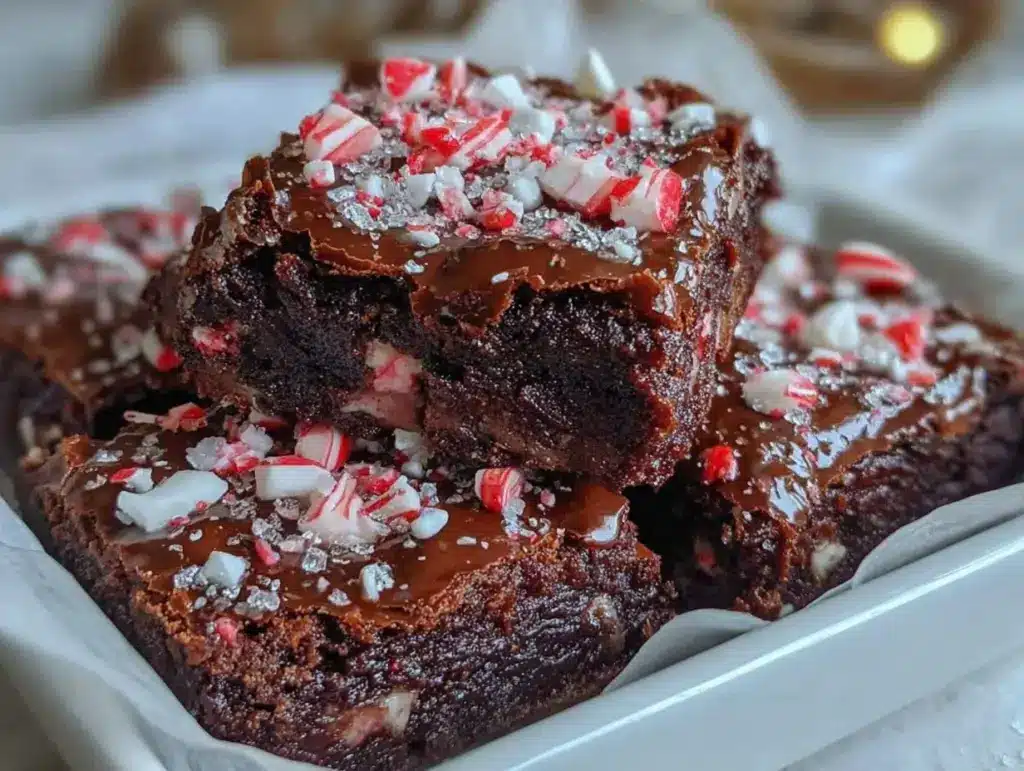 peppermint brownies - featured image