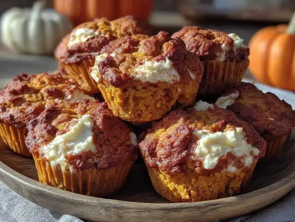 pumpkin cream cheese muffins - featured image