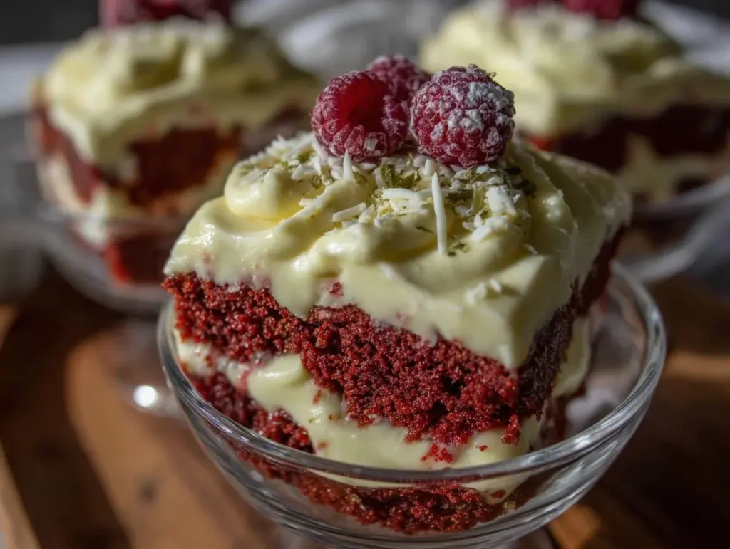 red velvet trifle - featured image