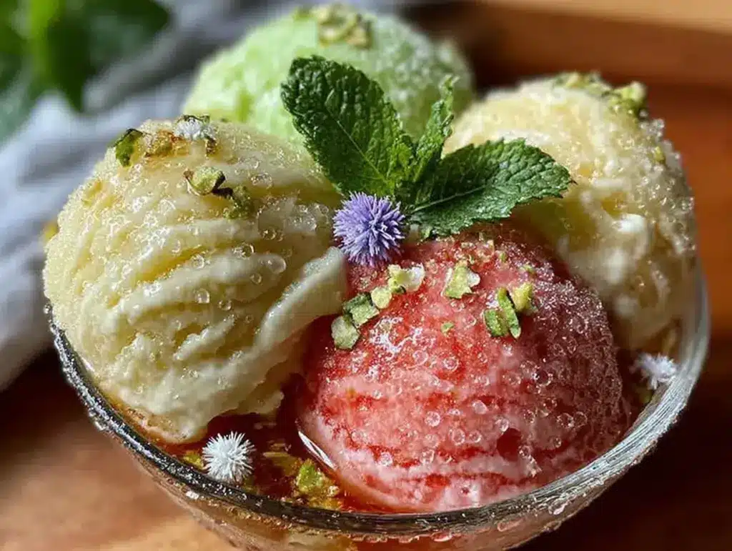 refreshing light spring sorbet recipe - featured image