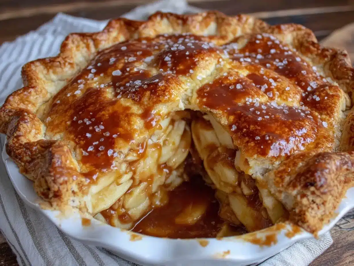 Salted Caramel Apple Pie preparation steps
