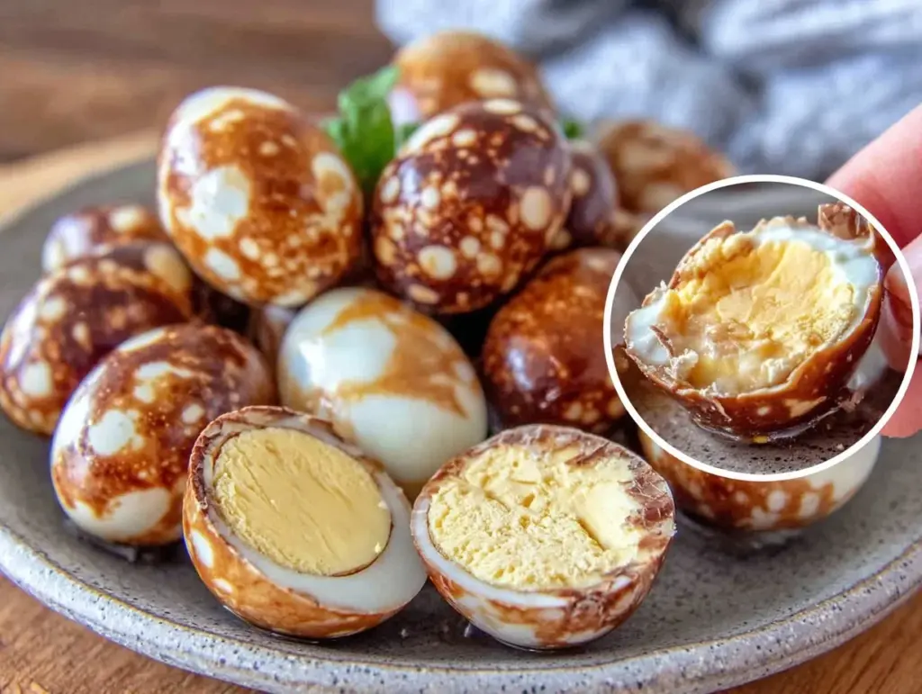 savory tea eggs recipe - featured image