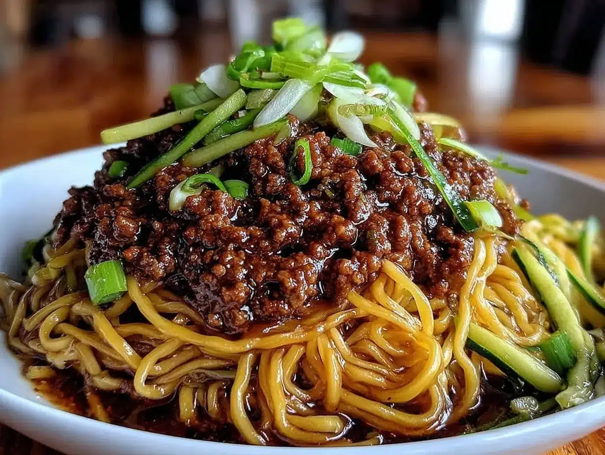 Savory Zha Jiang Mian Noodles preparation steps