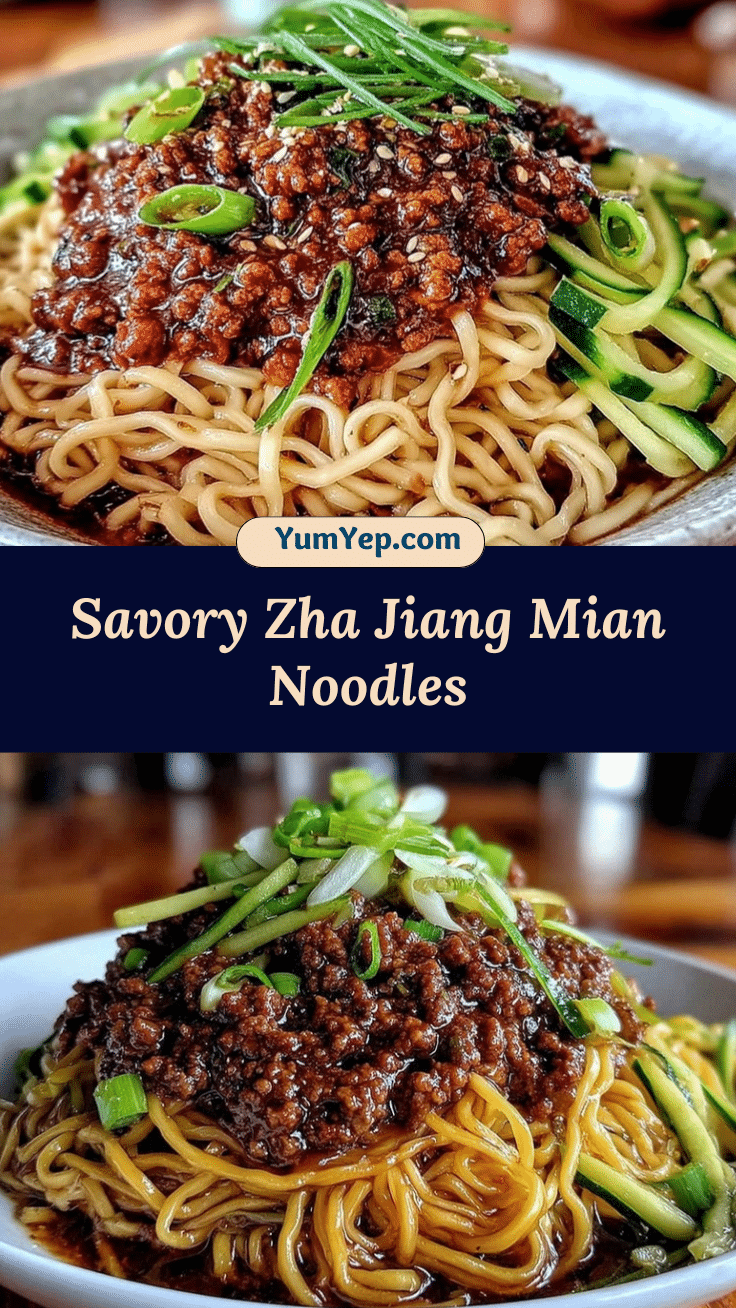 Savory Zha Jiang Mian Noodles recipe