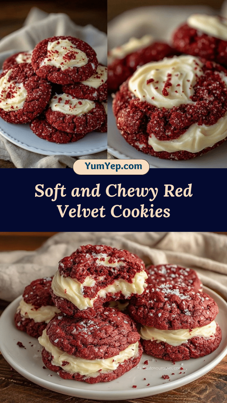 Soft and Chewy Red Velvet Cookies recipe