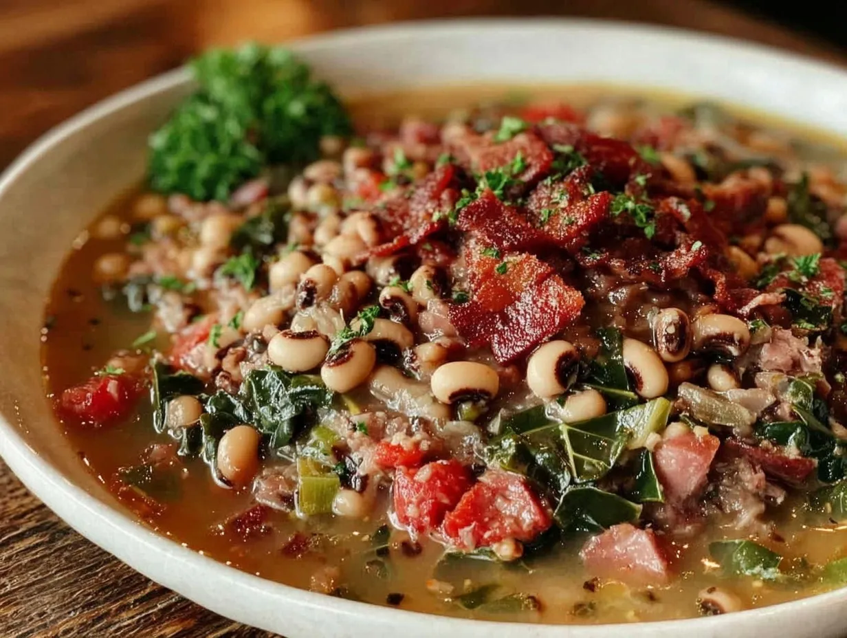 Southern Black Eyed Peas with Ham Hock preparation steps