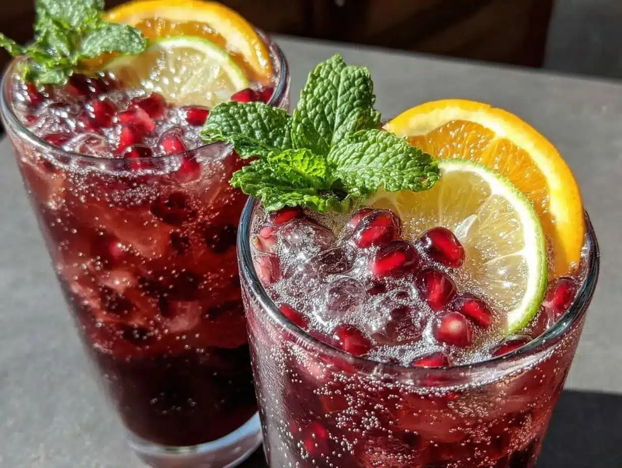 sparkling pomegranate punch preparation steps