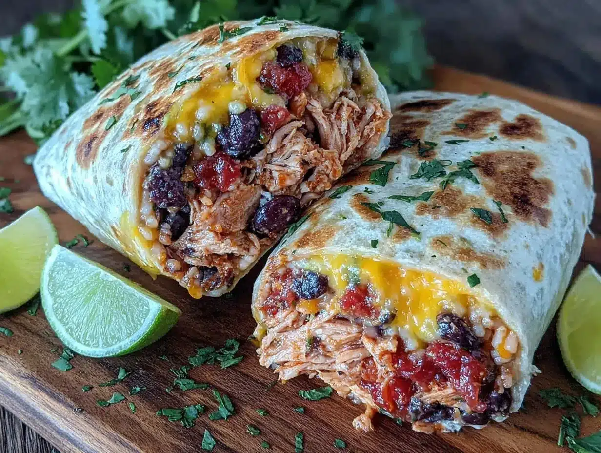 ultimate cheesy loaded burritos preparation steps