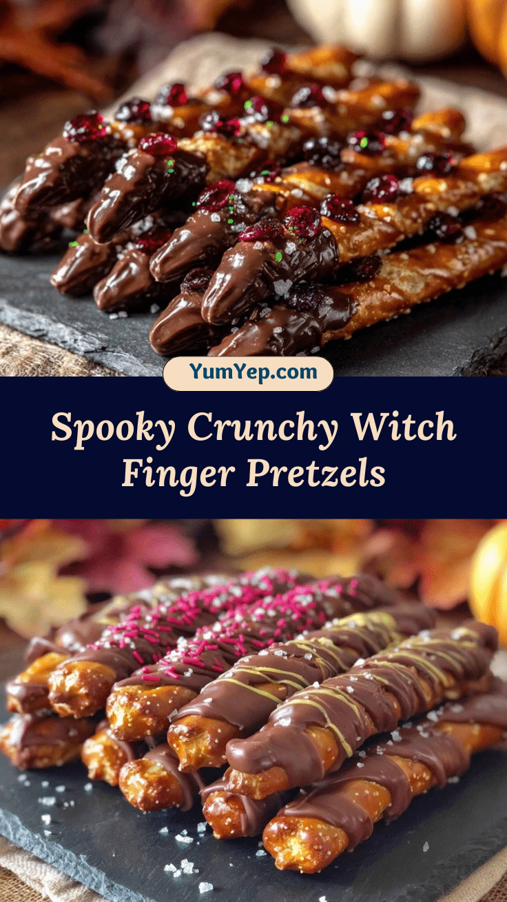 Witch Finger Pretzel Rods recipe