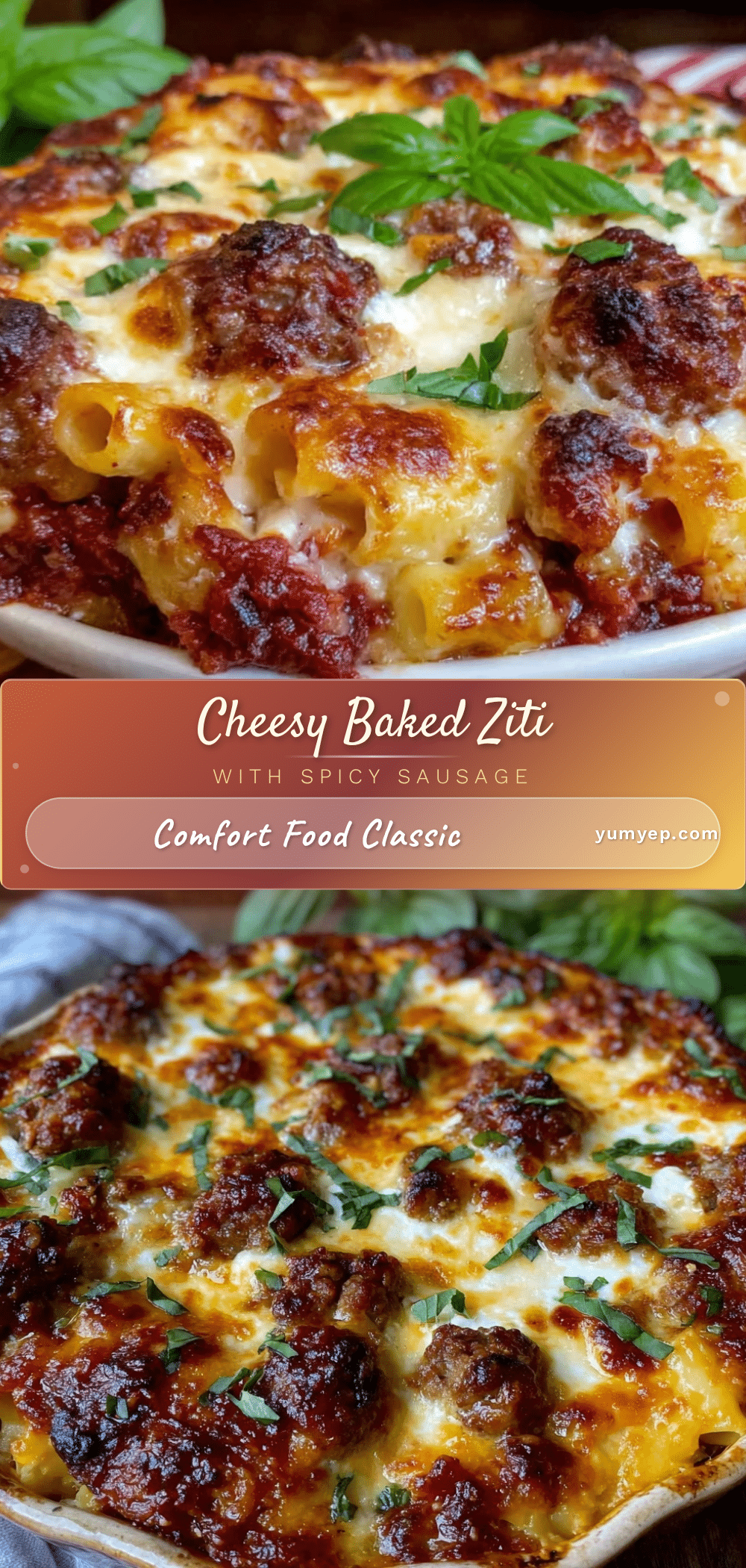 baked ziti with spicy Italian sausage recipe