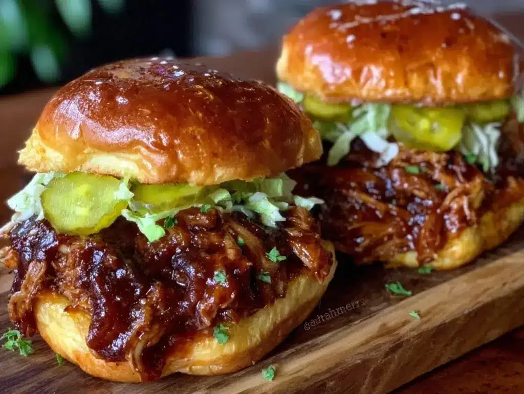 bbq pulled chicken sandwiches - featured image