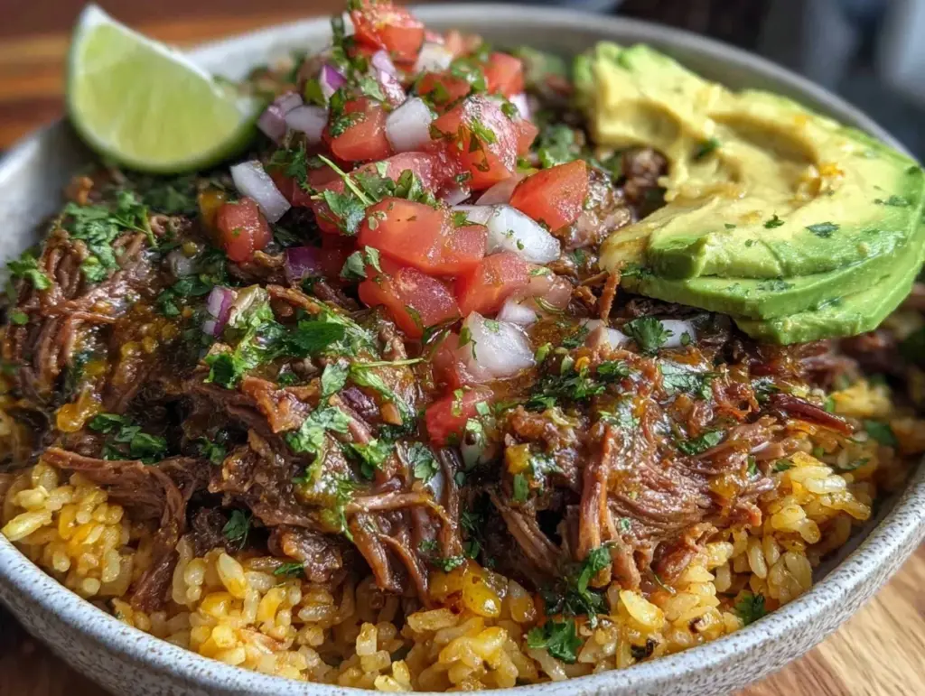 beef barbacoa bowls - featured image