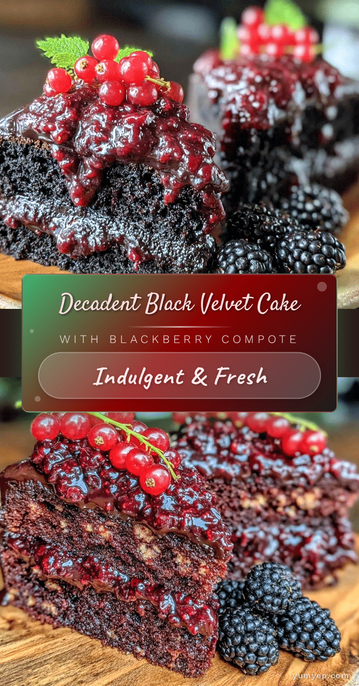 black velvet cake with blackberry compote recipe