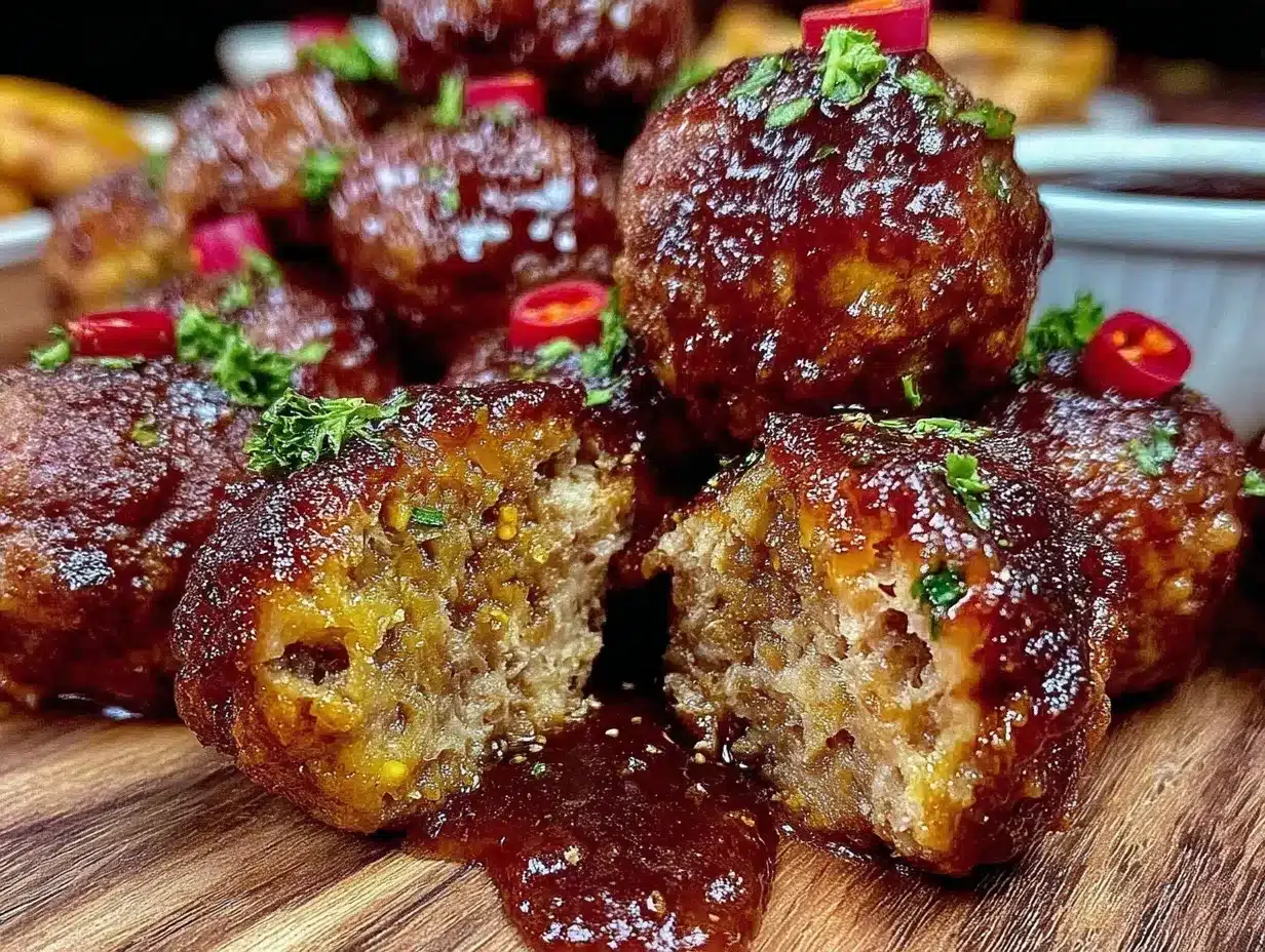 bourbon glazed cocktail meatballs preparation steps