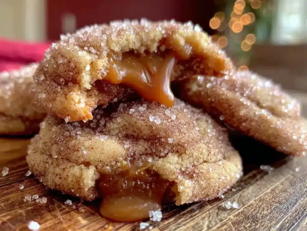 brown sugar cinnamon caramel cookies - featured image